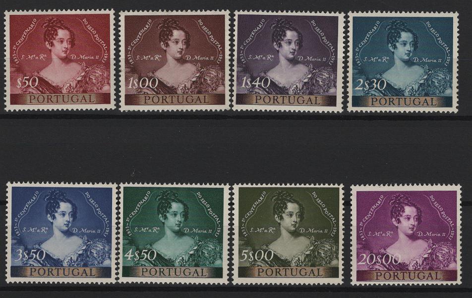 2527.jpg -     Lote:    2527      Lotes pelo Correio      Portugal       Descrição:         1953 &mdash; 1.º Centenário do Selo Postal Português. CE 786/793. Série completa. Valor de catálogo &euro; 191,00.        ***       Valor Base:     &euro; 20,00     Valor Venda:     &euro;      