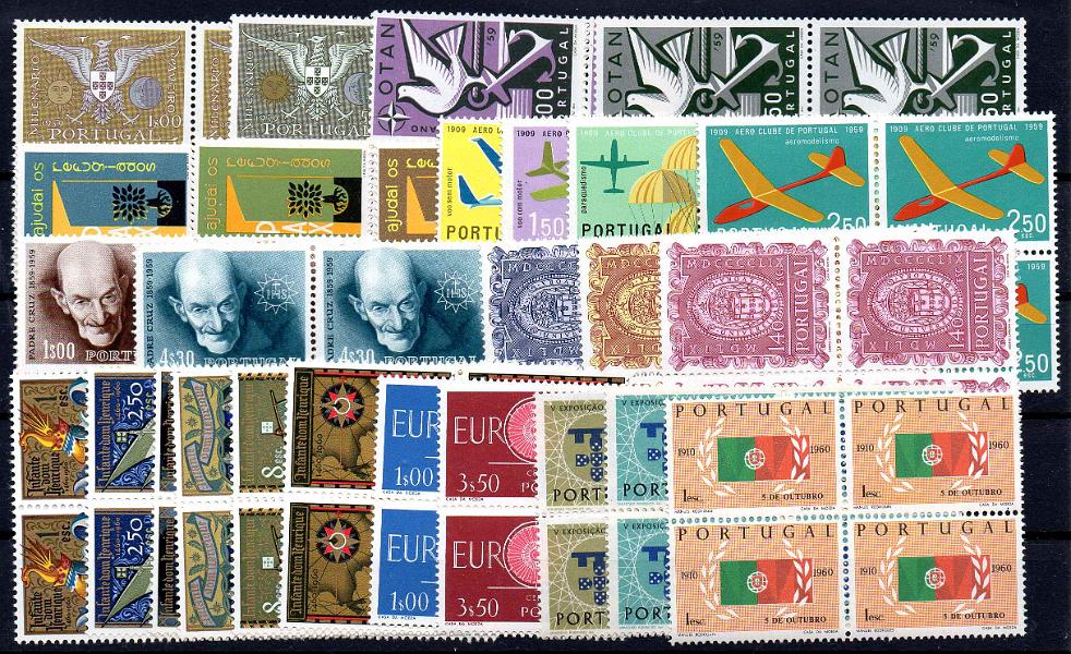 2533.jpg -     Lote:    2533      Lotes pelo Correio      Portugal       Descrição:         1959/60 &mdash; Anos completos em quadras. Valor de catálogo &euro; 644,00.        ***       Valor Base:     &euro; 60,00     Valor Venda:     &euro;      