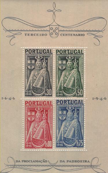 2657.jpg -     Lote:    2657      Lotes pelo Correio      Portugal       Descrição:         1946 &mdash; 3.º Centenário da Padroeira. CE BLC12. Valor de catálogo &euro; 135,00.        BLC***       Valor Base:     &euro; 14,00     Valor Venda:     &euro;      