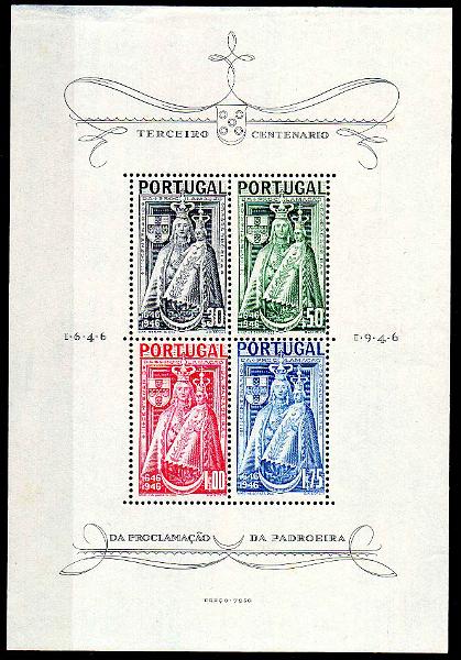 2658.jpg -     Lote:    2658      Lotes pelo Correio      Portugal       Descrição:         1946 &mdash; 3.º Centenário da Padroeira de Portugal. CE BLC12. Valor de catálogo &euro; 135,00        BLC***       Valor Base:     &euro; 12,00     Valor Venda:     &euro;      