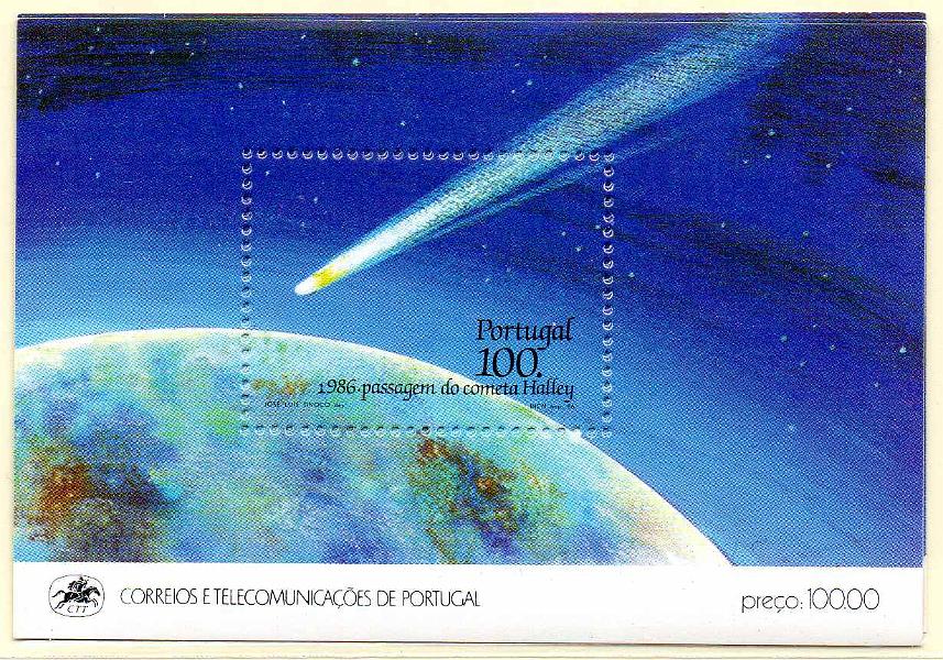 2667.jpg -     Lote:    2667      Lotes pelo Correio      Portugal       Descrição:         1986 &mdash; Passagem do Cometa Halley. CE BLC86. Lote com 5 blocos. Valor de catálogo &euro; 120,00.        BLC***       Valor Base:     &euro; 12,00     Valor Venda:     &euro;      
