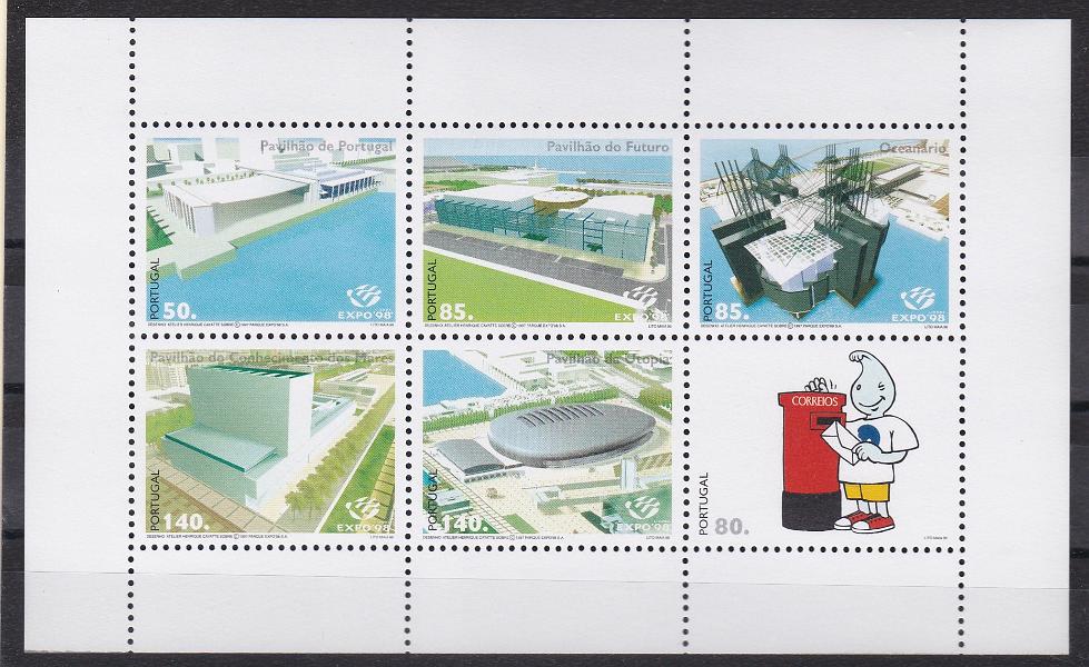 2673.jpg -     Lote:    2673      Lotes pelo Correio      Portugal       Descrição:         1998 &mdash; Expo'98. Pavilhões. Gil. CE BLC200A. Raro - Valor de catálogo &euro; 30,00.        BLC***       Valor Base:     &euro; 7,00     Valor Venda:     &euro;      