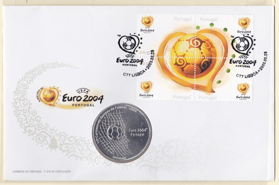 2696.jpg -     Lote:    2696      Lotes pelo Correio      Portugal       Descrição:         2003 &mdash; UEFA Euro 2004. CE SM31. Valor de catálogo &euro; 60,00.        SM       Valor Base:     &euro; 12,00     Valor Venda:     &euro;      