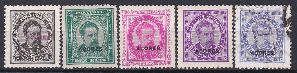 2727.jpg -     Lote:    2727      Lotes pelo Correio      Açores       Descrição:         1884/87 &mdash; D. Luís I, de frente. Novas cores e valores. Lote de 5 selos: CE 52/55 + CE55 usado com nominativo "S. ROQUE". Valor de catálogo &euro; 105,00.        **/(*)/O       Valor Base:     &euro; 8,00     Valor Venda:     &euro;      