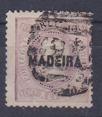 2746.jpg -     Lote:    2746      Lotes pelo Correio      Madeira       Descrição:         1868/70 &mdash; D. Luís I. Fita curva, denteados. CE11, 100 reis. Valor de catálogo &euro; 250,00.        O       Valor Base:     &euro; 20,00     Valor Venda:     &euro;      