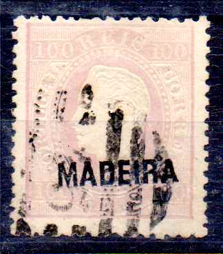 2749.jpg -     Lote:    2749      Lotes pelo Correio      Madeira       Descrição:         1871/76 &mdash; D. Luís I. Fita direita. Sobrecarga B. CE20, 100 reis, denteado 12 &frac12;. Valor de catálogo &euro; 100,00.        O       Valor Base:     &euro; 10,00     Valor Venda:     &euro;      