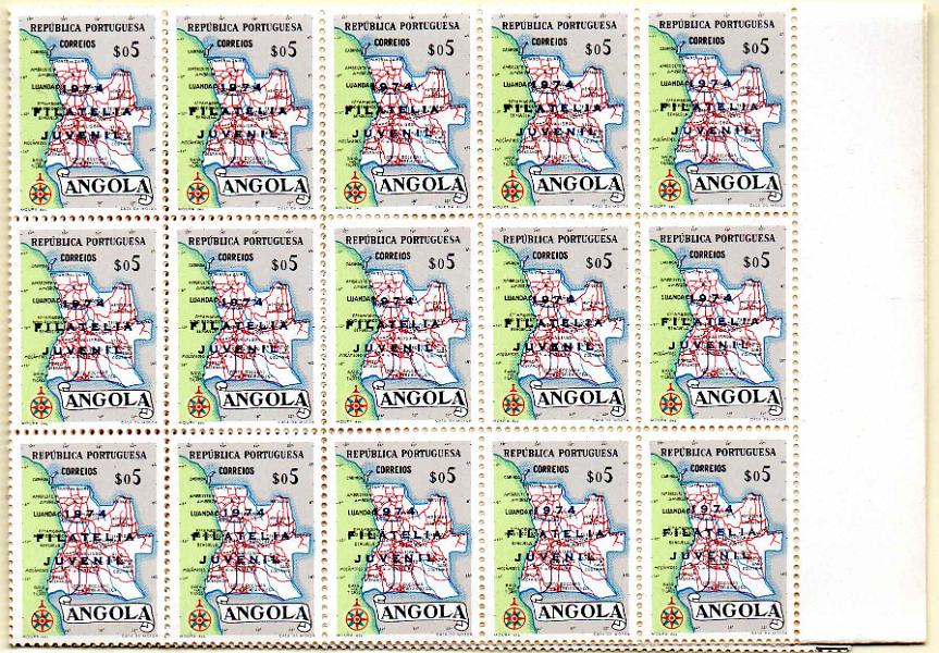 2773.jpg -     Lote:    2773      Lotes pelo Correio      Angola       Descrição:         1974 &mdash; Ano Mundial da Filatelia Juvenil. CE582, $05. Folha completa com 100 selos. Valor de catálogo &euro; 40,00.        ***       Valor Base:     &euro; 5,00     Valor Venda:     &euro;      