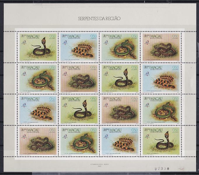 2859.jpg -     Lote:    2859      Lotes pelo Correio      Macau       Descrição:         1989 &mdash; Serpentes da Região. CE FM6. Valor de catálogo &euro; 70,00.        FM***       Valor Base:     &euro; 15,00     Valor Venda:     &euro;      