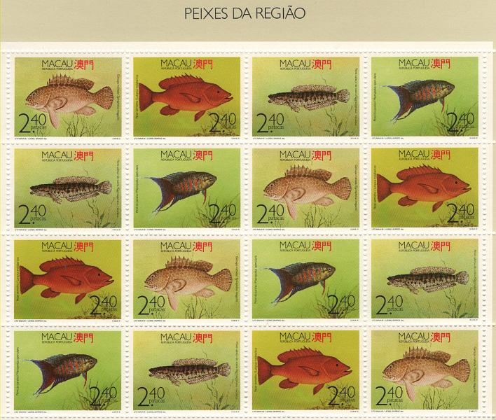 2860.jpg -     Lote:    2860      Lotes pelo Correio      Macau       Descrição:         1990/91 &mdash; Peixes da região + Diversificação Industrial + Conchas da Região. CE FM 7/9 &mdash; Lote com 3 folhas miniatura. Valor de catálogo &euro; 205,00.        FM***       Valor Base:     &euro; 30,00     Valor Venda:     &euro;      