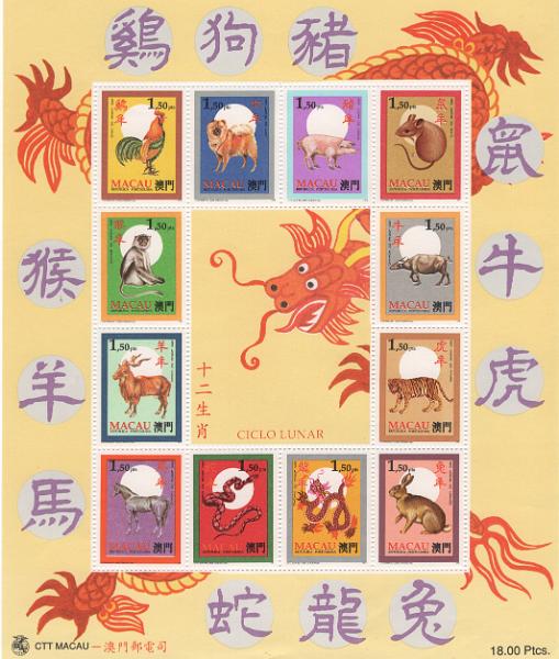 2880.jpg -     Lote:    2880      Lotes pelo Correio      Macau       Descrição:         1995 &mdash; Ciclo Lunar. CE BLC33. Valor de catálogo &euro; 12,00.        BLC***       Valor Base:     &euro; 3,00     Valor Venda:     &euro;      