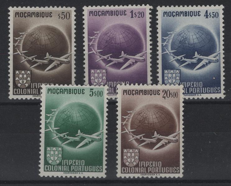 2892.jpg -     Lote:    2892      Lotes pelo Correio      Moçambique       Descrição:         1949 &mdash; Império Colonial Português. CE348/352. Série completa. Valor de catálogo &euro; 53,00        ***       Valor Base:     &euro; 10,00     Valor Venda:     &euro;      