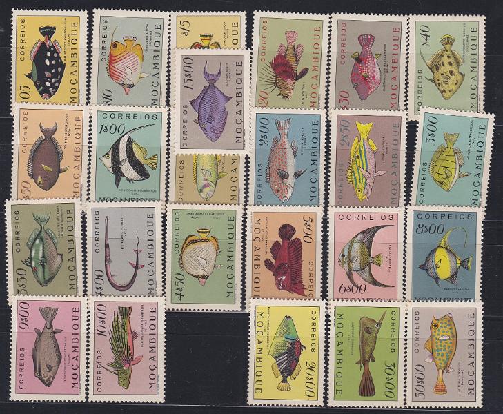 2894.jpg -     Lote:    2894      Lotes pelo Correio      Moçambique       Descrição:         1951 &mdash; Peixes de Moçambique. CE 356/379. Série completa com goma não original, sem sinal de charneira. Lote a ver.        (*)       Valor Base:     &euro; 40,00     Valor Venda:     &euro;      