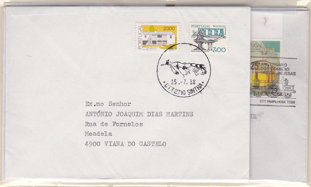 3028.jpg -     Lote:    3028      Lotes pelo Correio      Portugal       Descrição:         Carimbos comemorativos + carimbos numéricos volantes + marcas de dia. Lote com 9 sobrescritos e um postal ilustrado, com diversas obliterações e franquias mecânicas. Lote a ver.        Lote       Valor Base:     &euro; 6,00     Valor Venda:     &euro;      