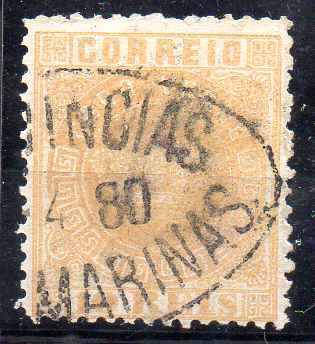 3040.jpg -     Lote:    3040      Lotes pelo Correio      Cabo Verde       Descrição:         Carimbos de denominação de origem. 1877 &mdash; Tipo Coroa. CE2, 10 reis amarelo, obliterado com carimbo a preto "PROVINCIAS ULTRAMARINAS".        O       Valor Base:     &euro; 5,00     Valor Venda:     &euro;      
