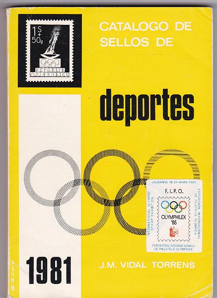 3080.jpg -     Lote:    3080      Lotes pelo Correio             Descrição:         Catálogo de Selos de Desporto de J. M. Vidal Torrens, 1981.        Livro       Valor Base:     &euro; 6,00     Valor Venda:     &euro;      