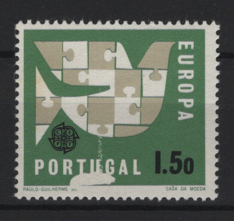 0510.jpg -     Lote:    510            Portugal        Descrição:         1963 &mdash; Europa CEPT. MF920, 1$50, Selo com defeito de impressão.         ***       Valor Base:     &euro; 6,00     Valor Venda:     &euro;      
