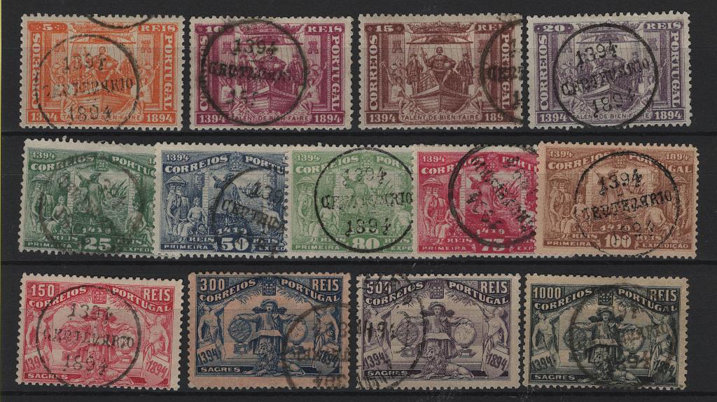 0978.jpg -     Lote:    978            Portugal       Descrição:         1894 &mdash; 5.º Centenário do Nascimento do Infante D. Henrique. MF 98/110. Série completa. Valor de catálogo &euro; 600,00.         O       Valor Base:     &euro; 50,00     Valor Venda:     &euro;      