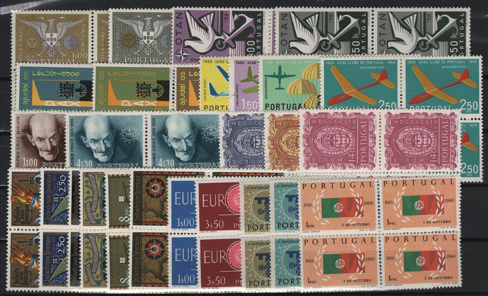 1083.jpg -     Lote:    1083            Portugal       Descrição:         1959/60 &mdash; Anos completos em quadras. Valor de catálogo &euro; 644,00.         ***       Valor Base:     &euro; 50,00     Valor Venda:     &euro;      