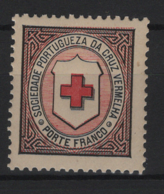 1118.jpg -     Lote:    1118            Portugal       Descrição:         1916 &mdash; Porte Franco. Cruz Vermelha Portuguesa. Cruz da Convenção de Genebra. MF CVP1, rosa e preto, papel liso espesso, denteado 13x12 Ÿ. Valor de catálogo &euro; 175,00.         ***       Valor Base:     &euro; 20,00     Valor Venda:     &euro;      