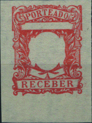0707.jpg -     Lote:    707            Ultramar       Descrição:         Ultramar. Porteado. Desenho comum a todas as colónias. Prova de cor em laranja, sem impressão da taxa e legenda, não denteada, em papel liso.         PRV       Valor Base:     &euro; 25,00     Valor Venda:     &euro;      