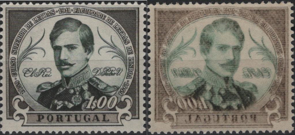 0776.jpg -     Lote:    776            Portugal       Descrição:         1961 &mdash; 1.º Centenário da Fundação da Faculdade de Letras da Universidade de Lisboa. Mf874, 1$00. Exemplar com goma original e muito ligeiro sinal de charneira com impressão RETRO VERSO. Pouco vulgar.         **       Valor Base:     &euro; 25,00     Valor Venda:     &euro;      