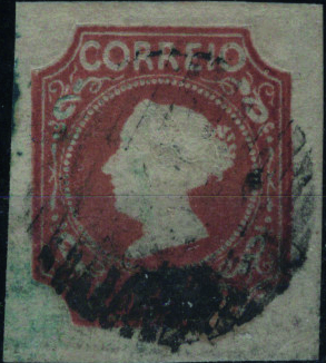 0878.jpg -     Lote:    878            Portugal        Descrição:         1853 &mdash; D. Maria I. Mf1, 5 reis, cunho II, com margens largas a margens de luxo. Exemplar usado sem defeitos nem reparações. Valor de catálogo &euro; 1.800.00.         O       Valor Base:     &euro; 125,00     Valor Venda:     &euro;      