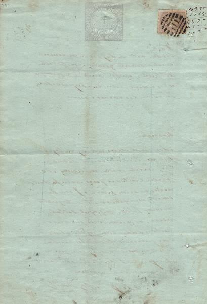 0931.jpg -     Lote:    931            Portugal        Descrição:         1870/76 &mdash; Luís I, fita direita. Mf43c, 100 reis lilás claro, papel liso, denteado 14 em folha de papel selado de 30 reis, pertencente a processo judicial (folha 34) circulado de Chaves (carimbo numérico da 2.ª reforma "111"). Muito raro e provavelmente único exemplar conhecido em documento circulado.         DOC       Valor Base:     &euro; 2.500,00     Valor Venda:     &euro;      
