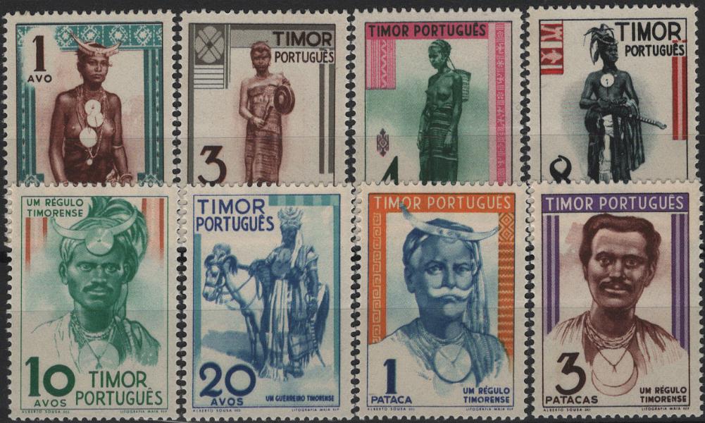 1683.jpg -     Lote:    1683            Timor       Descrição:         1948 &mdash; Indígenas. Mf 26&frac12;68. Série completa com goma original, sem charneira, sem defeitos nem reparações. Valor de catálogo &euro; 190,00.         ***       Valor Base:     &euro; 35,00     Valor Venda:     &euro;      