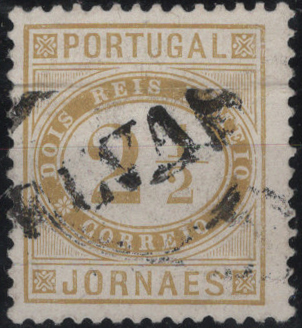 1771.jpg -     Lote:    1771            Portugal       Descrição:         Carimbos nominativos. 1876 &mdash; Jornaes. Mf48j, bistre, papel porcelana, denteado 11 Ÿ, obliterado com carimbo batido a preto de "ELVAS". Raridade Gordon 90.         O       Valor Base:     &euro; 40,00     Valor Venda:     &euro;      