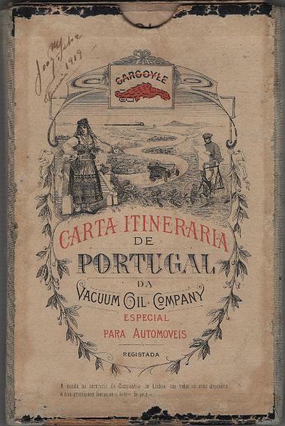 1903.jpg -     Lote:    1903                   Descrição:         Carta Itenerária de Portugal de 1919, editada e registada pela Vacuum Oil Campany. Exemplar em muito bom estado de conservação. R.         Mapa       Valor Base:     &euro; 45,00     Valor Venda:     &euro;      