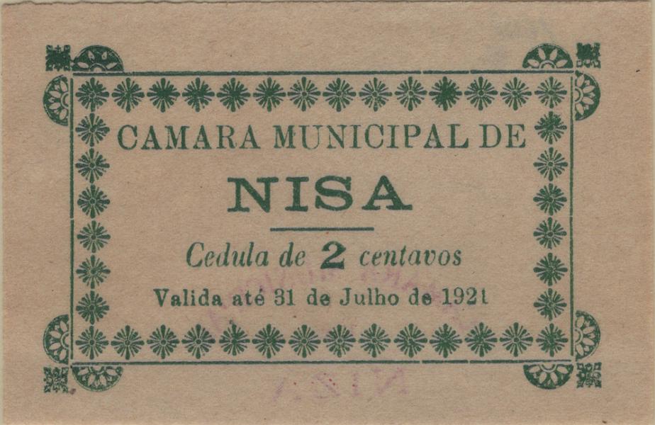2002.jpg -     Lote:    2002                   Descrição:         Nisa, Câmara Municipal. NA1603, 2c verde. Escassa e nova.         CDL       Valor Base:     &euro; 15,00     Valor Venda:     &euro;      