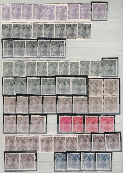 2010.jpg -     Lote:    2010                   Descrição:         Portugal &mdash; Classificador com 32 folhas composto por extenso stock de selos de Portugal novos desde 1884 (mais forte após D. Manuel II) até 1960, abrangendo 2.ª parte do catálogo. A maioria dos selos tem goma original sem charneira assim como alguns selos com vestígios de óxido não considerados para a valorização do lote. Valor muito elevado de catálogo. Lote a ver.         Lote       Valor Base:     &euro; 600,00     Valor Venda:     &euro;      