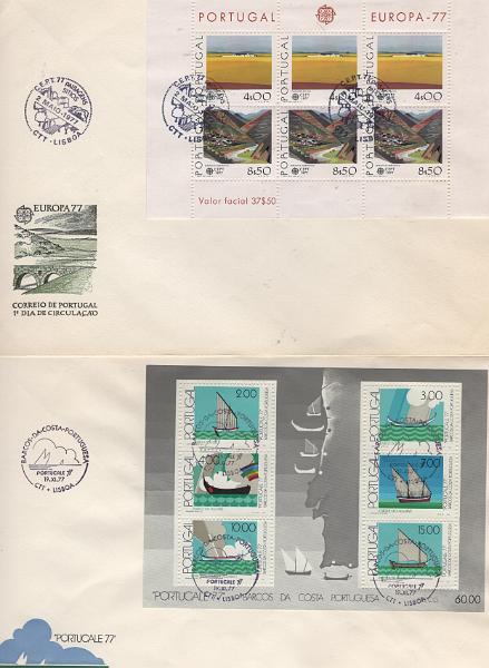 2027.jpg -     Lote:    2027                   Descrição:         Portugal &mdash; Caixa com coleção completa de FDC's desde 1977 a 1987, incluindo os emitidos em todas as estações a quem foram atribuídos carimbos do 1.º dia de circulação. Valor de catálogo aproximado &euro; 4.900,00.         Lote       Valor Base:     &euro; 250,00     Valor Venda:     &euro;      