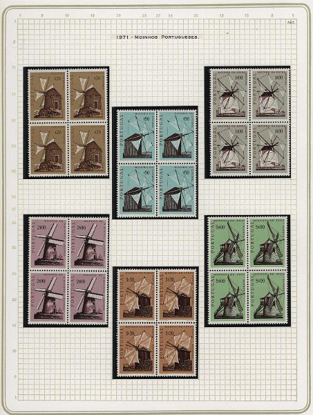 2031.jpg -     Lote:    2031                   Descrição:         Portugal &mdash; Lote composto por 2 álbuns dos CTT com coleção completa em quadras novas sem sinal de charneira de 1970 a 1979. Valor de catálogo &euro; 3.958,00. Lote a ver         Lote       Valor Base:     &euro; 220,00     Valor Venda:     &euro;      