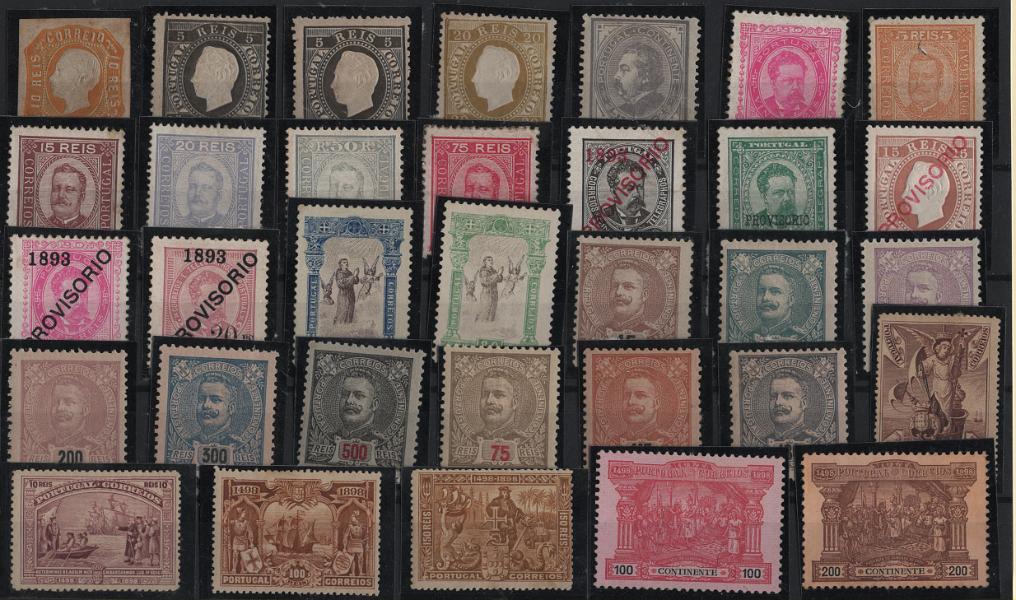 2053.jpg -     Lote:    2053                   Descrição:         Portugal &mdash; Lote composto por 33 selos desde 862 a 1911, em estado de novo. Bom lote a ver.         Lote       Valor Base:     &euro; 100,00     Valor Venda:     &euro;      