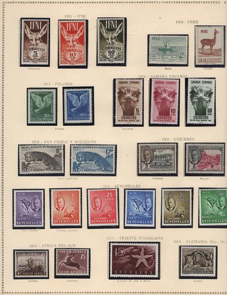 2101.jpg -     Lote:    2101                   Descrição:         Temática FAUNA &mdash; Lote composto por dois álbuns temáticos de Fauna desde 1854 a 1962, com remanescente de coleção com dezenas de séries novas com e sem charneira, de todo o Mundo. Lote a ver.         Lote       Valor Base:     &euro; 125,00     Valor Venda:     &euro;      