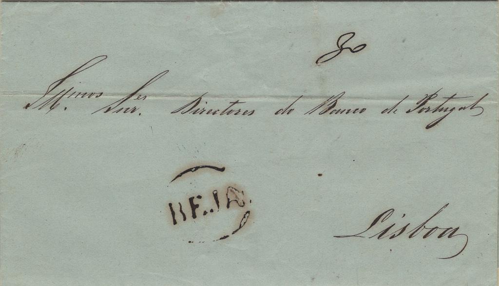 2116.jpg -     Lote:    2116      Lotes pelo Correio             Descrição:         Beja &mdash; A sépia, LF BJA3 em carta datada de Beja (29.10.49) para Lisboa (21.10.49) com o porte de 30 reis manuscrito a sépia. Valor de catálogo &euro; 70,00.         Carta       Valor Base:     &euro; 6,00     Valor Venda:     &euro;      
