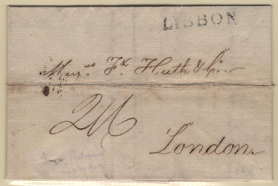 2131.jpg -     Lote:    2131      Lotes pelo Correio             Descrição:         Lisbon &mdash; Marca do agente postal britânico. LF LX1 em carta circulada de Lisboa (22.03.24) para Londres com o porte inglês de 2/6.         Carta       Valor Base:     &euro; 20,00     Valor Venda:     &euro;      