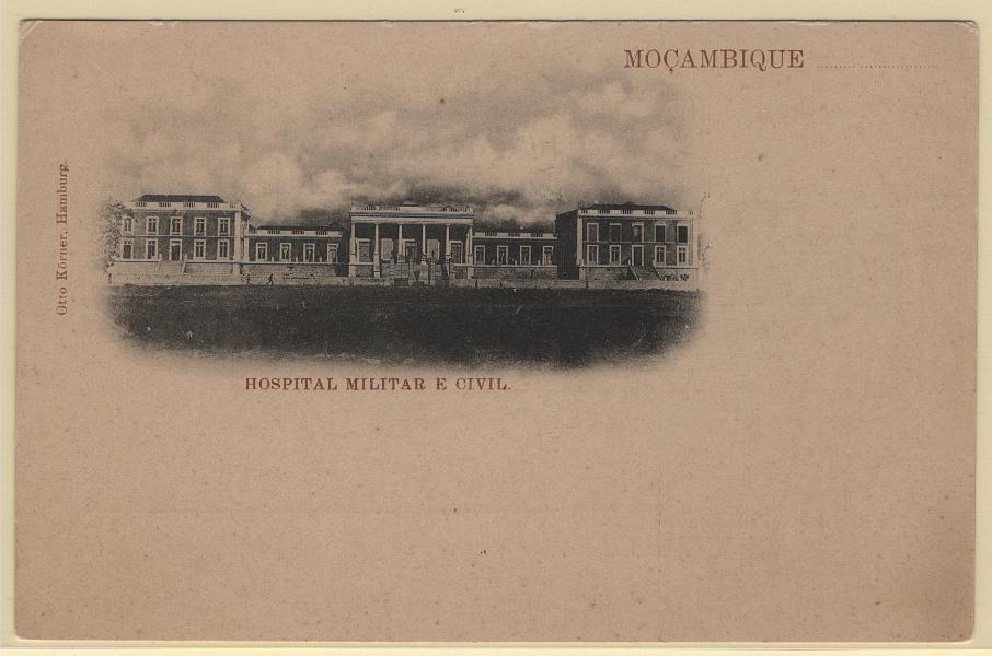 2238.jpg -     Lote:    2238      Lotes pelo Correio             Descrição:         Moçambique * Hospital Militar e Civil, edição de Otto Korner * Hamburgo. Novo.         PI       Valor Base:     &euro; 12,00     Valor Venda:     &euro;      
