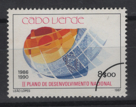 2997.jpg -     Lote:    2997      Lotes pelo Correio             Descrição:         Cabo Verde * Palop's * 1987 &mdash; II Plano de Desenvolvimento Nacional. AR 169. Série completa em specimens, com quarto de círculo no canto inferior direito a preto.         PRV       Valor Base:     &euro; 4,00     Valor Venda:     &euro;      