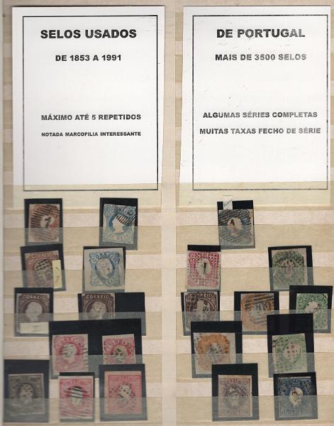 3052.jpg -     Lote:    3052      Lotes pelo Correio             Descrição:         Portugal &mdash; Classificador com mais de 3.500 selos usados, no máximo com 3 repetições, desde 1853 a 1976. Lote a ver.         Lote       Valor Base:     &euro; 50,00     Valor Venda:     &euro;      