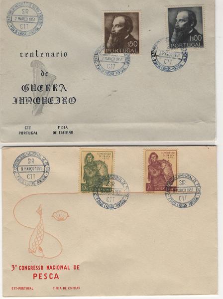 3053.jpg -     Lote:    3053      Lotes pelo Correio             Descrição:         Portugal &mdash; Coleção de sobrescritos de 1.º dia de circulação desde 1951 a 1990, quase completa, alguns com carimbos de diversas localidades. Valor de catálogo &euro; 3.550,00. Lote a ver.         Lote       Valor Base:     &euro; 175,00     Valor Venda:     &euro;      