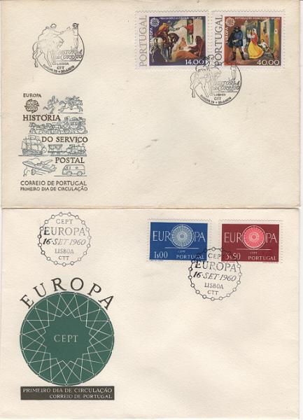 3070.jpg -     Lote:    3070      Lotes pelo Correio             Descrição:         Portugal &mdash; 1960/1979 &mdash; Lote com 56 FDC's, exclusivamente das séries Europa, todos diferentes, incluindo Europa 1979 com tarja fosforescente. Valor de catálogo &euro; 551,00. Lote a ver.         Lote       Valor Base:     &euro; 30,00     Valor Venda:     &euro;      